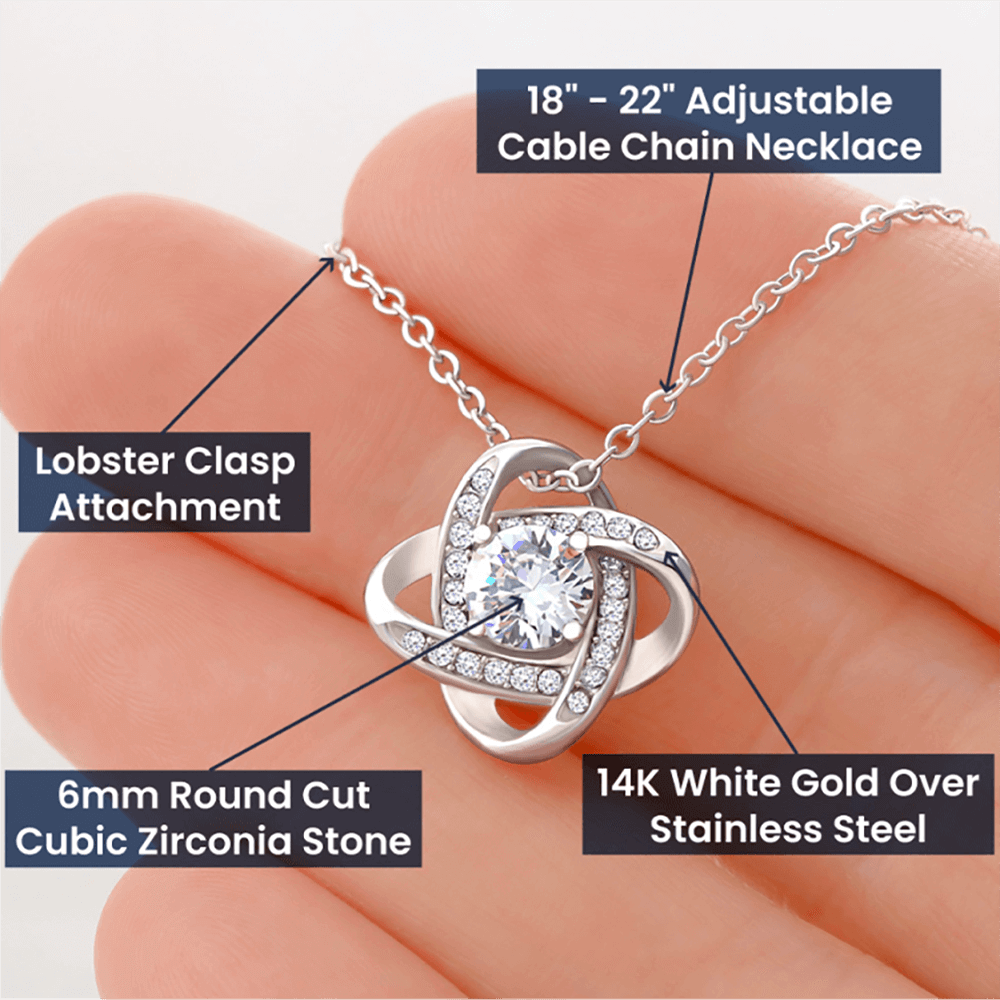 Ladies Love Knot Necklace and Pendant