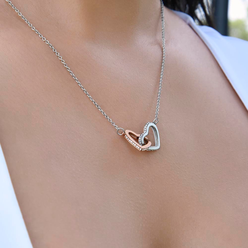 Ladies Interlocking Hearts Necklace